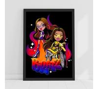 Themed Bratz Print - Scorchin' Yasmin and Sasha Flame Poster Wall Art (29.7cm x 42cm - A3)