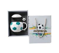 Themed Ceramic Coffee Cup with Ergonomic Handle Perfect for Sports Enthusiasts 400ml Drinkware Football Cup