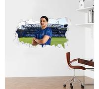 Themed Chelsea Wall Sticker - Sam Kerr 24/25 Broken Wall (90cm width x 50cm height)