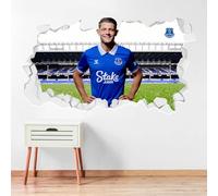 Themed Everton FC Wall Sticker - Tarkowski 23/24 Broken Wall (180cm width x 100cm height)