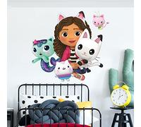 Themed Gabby's Dollhouse Wall Sticker - Gabby and Friends Sat Down Wall Art Kids Decal (90cm width x 80cm height)