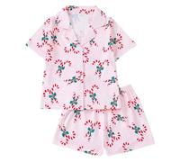 Themed Girls Outfit Set with Short Sleeve Top and Matching Printed Robe Soft Comfortable All Seasons Toddler Kids Loungewear Gift for Christmas Babies Boy Outfit Santa Claus