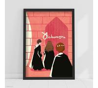 Themed Harry Potter Print - Alohomora Spell Illustration Poster Wall Art (21cm x 29.7cm - A4)