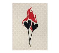 Themed Jigsaw Puzzle for Adults, Burning Hearts Illustration, 500 PCS