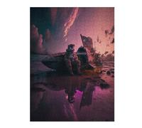Themed Jigsaw Puzzle for Adults, Cast Away Astronaut, 500 PCS