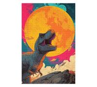 Themed Jigsaw Puzzle for Adults, Jurassic Moonlit Adventure, 1000 PCS