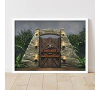 Themed Jurassic World Camp Cretaceous Print - Camp Gates Wall Art Poster (Unframed, A5)