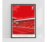 Themed Liverpool FC Print - Anfield Illustration Red Stands Poster LFC Football Art (42cm x 59.4cm - A2)