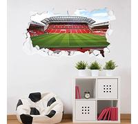 Themed Liverpool FC Wall Sticker - Mainstand Stadium Broken Wall Decal Football Art Mural (60cm width x 35cm height)
