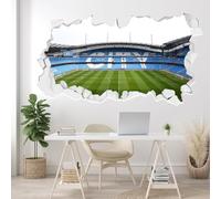 Themed Manchester City Wall Sticker - CITY in Stands Broken Wall Decal Football Art (180cm width x 100cm height)