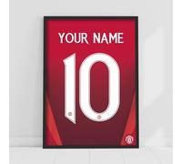 Themed Manchester United FC Print - Personalised 24/25 Pattern Shirt Design Poster Football Wall Art (29.7cm x 42cm - A3)