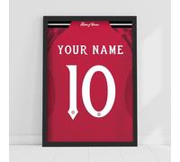 Themed Manchester United FC Print - Personalised 25/26 Pattern Shirt Design Poster Football Wall Art (29.7cm x 42cm - A3)