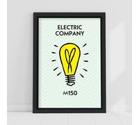 Themed Monopoly Print - Electric Company Poster Wall Art (42cm x 59.4cm - A2)