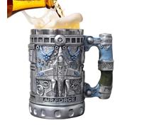 -Themed Mug - 3D Creative Stainless Steel Soldier Mug | Large Capacity 330ml with Airplane Engraving | for Men Veteran Dad Grandpa Boyfriend, Tough Guy Style Coffee Cup, to Heroes