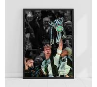 Themed Newcastle United Cup Winners Print - Dan Burn Trophy Lift Portrait Poster (42cm x 59.4cm - A2)