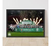 Themed Newcastle United Cup Winners Print - Team Celebration with Flames (42cm x 59.4cm - A2)