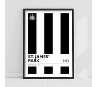 Themed Newcastle United FC Print - St James' Park Postcode Poster Football Wall Art (21cm x 29.7cm - A4)