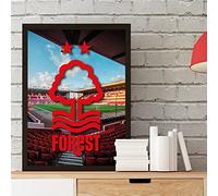 Themed Nottingham Forest FC Print - Red Crest Stadium Background (42cm x 59.4cm - A2)