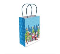 THEMED PAPER HANDLE BAGS - PACK OF 6 - Children/Kids Party Carry Food Meal Fun Picnic Birthday Wedding Favour/Baby Shower Party Box Loot Bag… (Christmas)