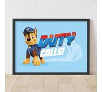Themed Paw Patrol Print - Chase Duty Calls Poster Wall Art (29.7cm x 42cm - A3)