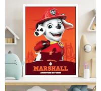 Themed Paw Patrol Print - Marshall Adventure Bay Hero Poster Wall Art (21cm x 29.7cm - A4)