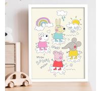 Themed Peppa Pig Print - Peppa and Friends Puddles Doodle Poster Wall Art (29.7cm x 42cm - A3)
