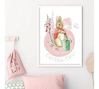 Themed Peter Rabbit Print - Cotton Tail Garden Circle Nursery Wall Art (A3-29.7cm x 42cm)