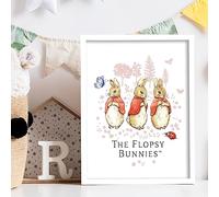 Themed Peter Rabbit Print - The Flopsy Bunnies Nature Nursery Wall Art (A3-29.7cm x 42cm)