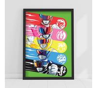Themed Power Rangers Print - Group Green Poster Wall Art (29.7cm x 42cm - A3)