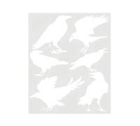 Themed Reusing Stencil Detailed Ravens Bird Stencil Detailed Design Suitable for Various Bird Template