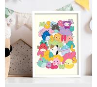 Themed Squishmallows Print - Fluffy Cloud Group Poster Wall Art (42cm x 59.4cm - A2)