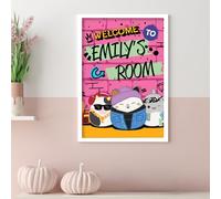Themed Squishmallows Print - Welcome To Personalised Grafitti Poster Wall Art (21cm x 29.7cm - A4)