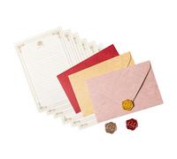 Themed Stationery Paper and Envelopes Set Including 6 Lined Writing Paper 3 Envelopes 3 Seal Stamp Sticker Handwritten Letter
