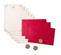 Themed Stationery Paper and Envelopes Set Including 6 Lined Writing Paper 3 Envelopes 3 Seal Stamp Sticker Decorative Envelope