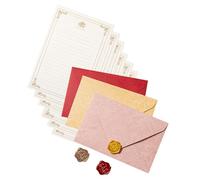 Themed Stationery Paper and Envelopes Set Including 6 Lined Writing Paper 3 Envelopes 3 Seal Stamp Sticker Decorative Envelope