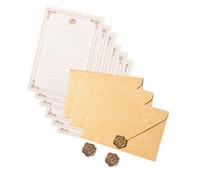 Themed Stationery Paper and Envelopes Set Including 6 Lined Writing Paper 3 Envelopes 3 Seal Stamp Sticker Handwritten Letter