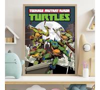 Themed Teenage Mutant Ninja Turtles Print - Group Moonlight Rooftop Poster World of TMNT Wall Art (29.7cm x 42cm - A3)
