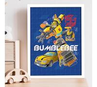 Themed Transformers Print - Bumblebee Blueprint Wall Art Poster (42cm x 59.4cm - A2)
