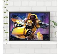 Themed Transformers Print - Bumblebee Night Time City Wall Art Poster (42cm x 59.4cm - A2)