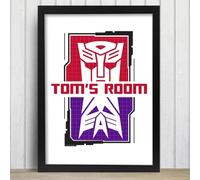 Themed Transformers Print - Logo Personalised Name Wall Art Poster (42cm x 59.4cm - A2)