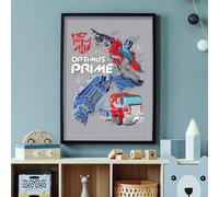 Themed Transformers Print - Optimus Prime Blueprint Wall Art Poster (21cm x 29.7cm - A4)