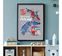 Themed Transformers Print - Optimus Prime Blueprint Wall Art Poster (42cm x 59.4cm - A2)