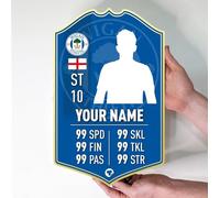 Themed Wigan Athletic Gift Personalised Football Stats Card Customised Football Present Make Your Own (38cm x 24cm)