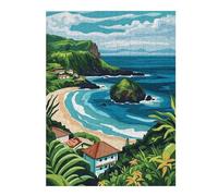 Themed Wooden Jigsaw Puzzle for Adults, Azores Portugal Islands, 500 PCS