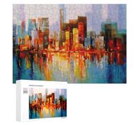 Themed Wooden Jigsaw Puzzle for Adults, Chicago, 300 PCS