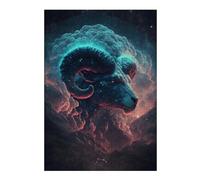 Themed Wooden Jigsaw Puzzle for Adults, Cosmic Ram Portrait, 300 PCS