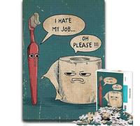 Themed Wooden Jigsaw Puzzle for Adults, I Hate My Job Funny, 500 PCS