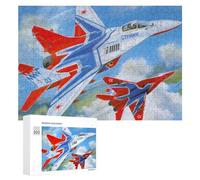 Themed Wooden Jigsaw Puzzle for Adults, Mikoyan MiG29 Jet War, 300 PCS