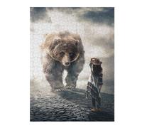 Themed Wooden Jigsaw Puzzle for Adults, The Giant Bear, 500 PCS