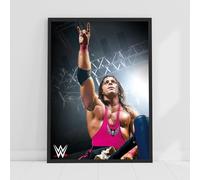 Themed WWE Print - Bret Hart in Ring Poster Wrestling Wall Art (A4-21cm x 29.7cm)